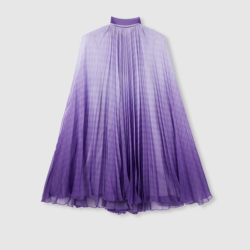 Printed georgette pleated dress