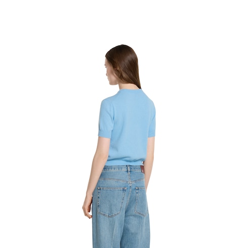 Cashmere top with intarsia