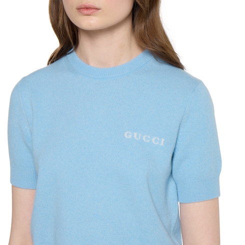 Cashmere top with intarsia