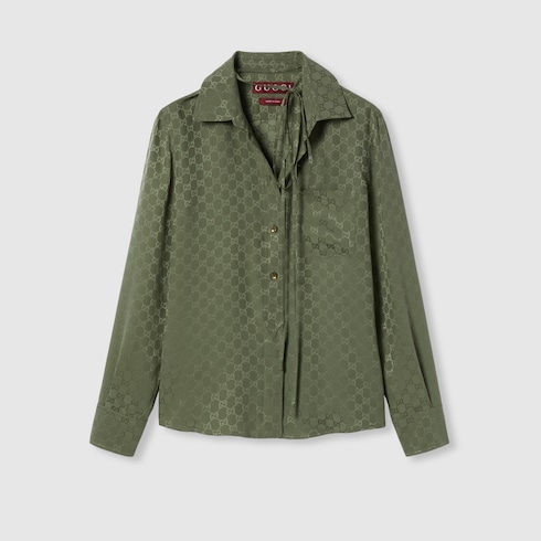 GG silk jacquard shirt