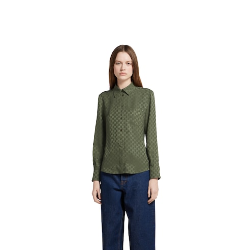 GG silk jacquard shirt