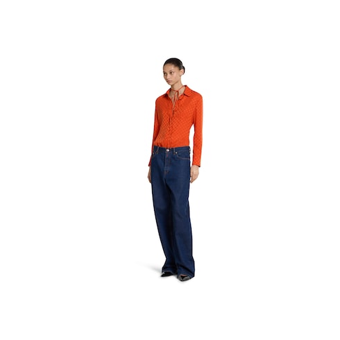 GG silk jacquard shirt