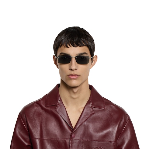 Rectangular frame sunglasses