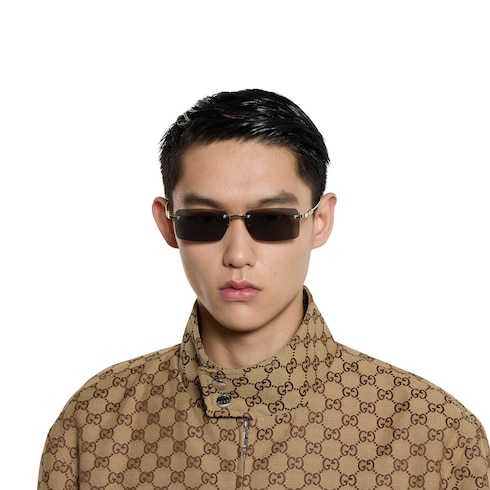 Rectangular frame sunglasses