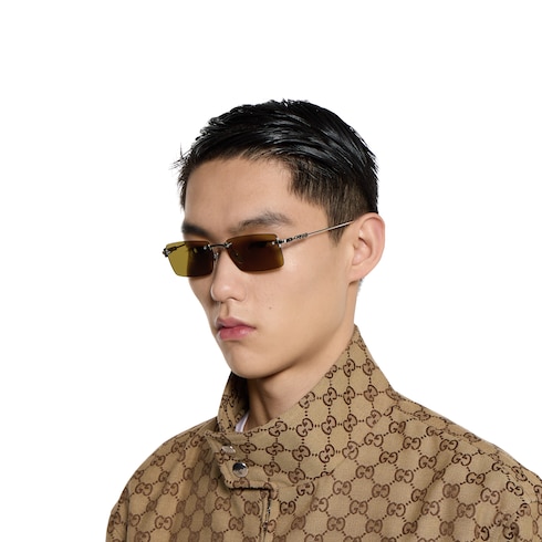 Rectangular frame sunglasses
