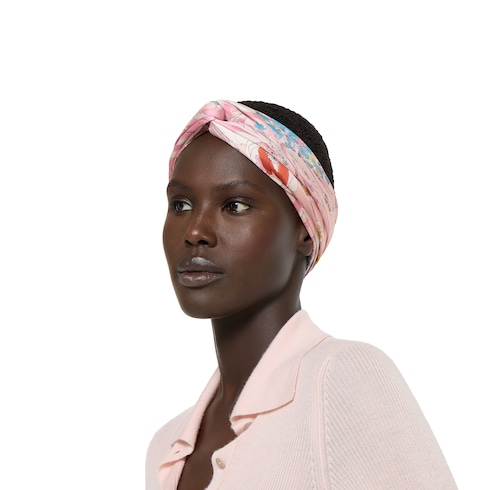 Printed silk twill carré