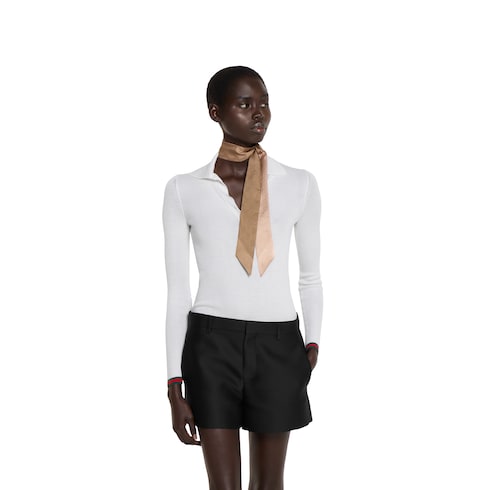 Fiocco in seta jacquard GG