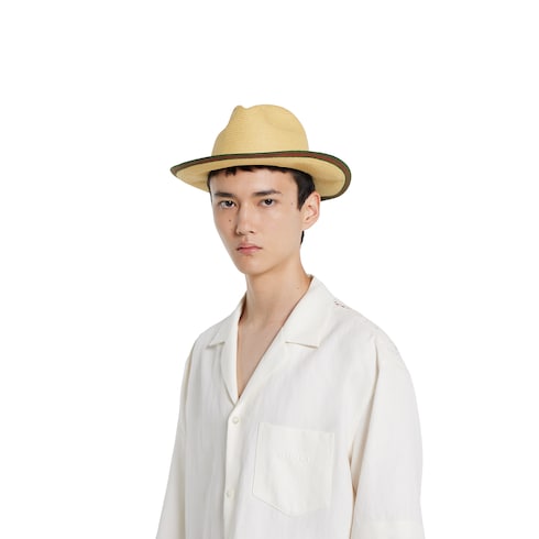 Cappello in paglia con nastro Web