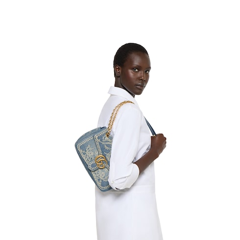 GG Marmont embroidered medium shoulder bag