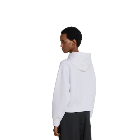 Sweat-shirt à capuche en coton avec imprimé