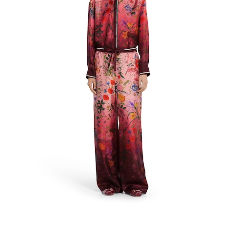Printed silk pants
