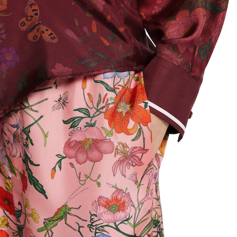 Printed silk pants