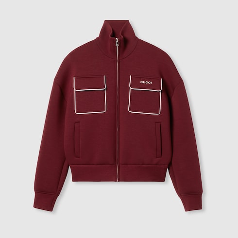 Sweatshirt aus Jersey mit Reißverschluss und Logo