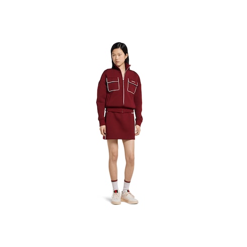 Sweatshirt aus Jersey mit Reißverschluss und Logo