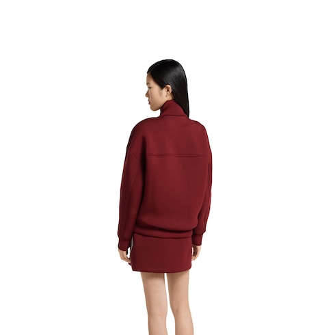 Jersey zip sweatshirt with logo
