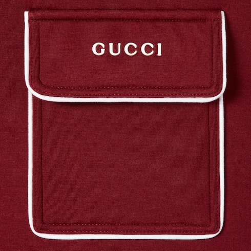 Jersey zip sweatshirt with logo