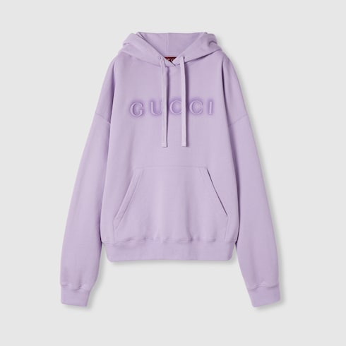Cotton hooded sweatshirt with logo
