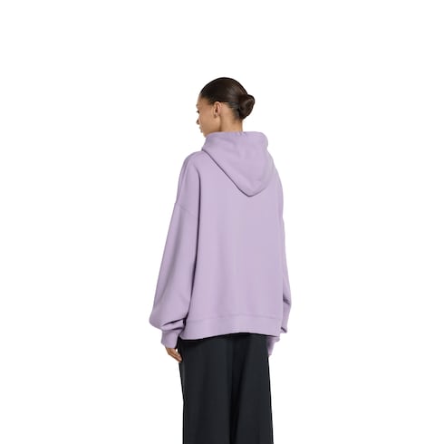 Cotton hooded sweatshirt with logo