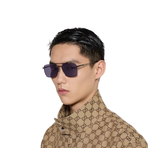Specialized fit rectangular sunglasses
