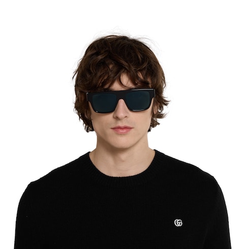 Rectangular frame sunglasses
