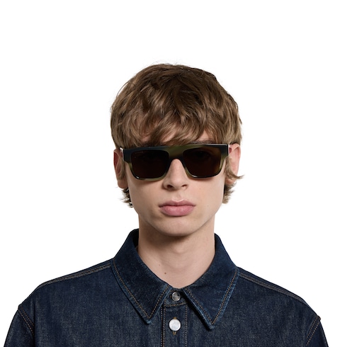 Rectangular frame sunglasses