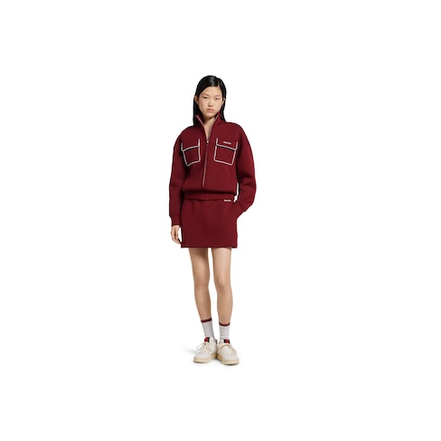 Jersey mini skirt with logo