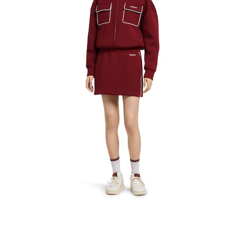 Jersey mini skirt with logo