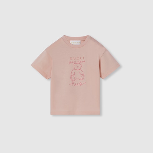 T-shirt neonato in cotone con stampa