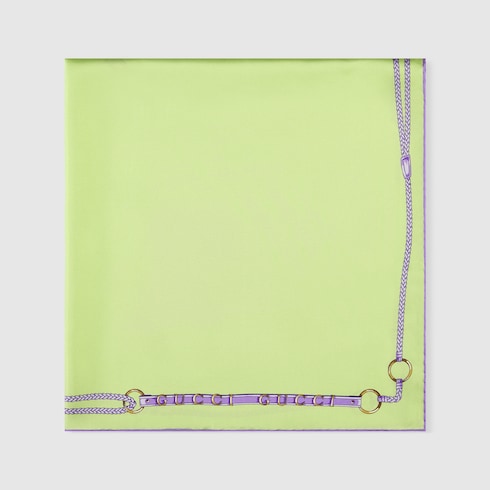 Printed silk twill carré