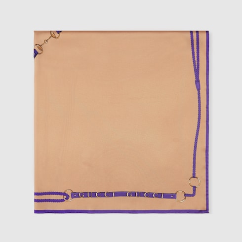 Carré in twill di seta stampato