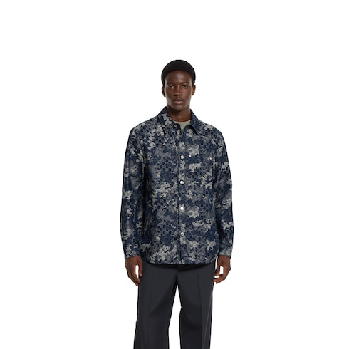 Chemise en denim à jacquard GG
