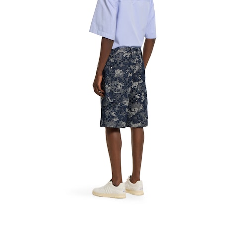 Shorts aus GG Denim-Jacquard