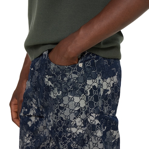 GG jacquard denim pant