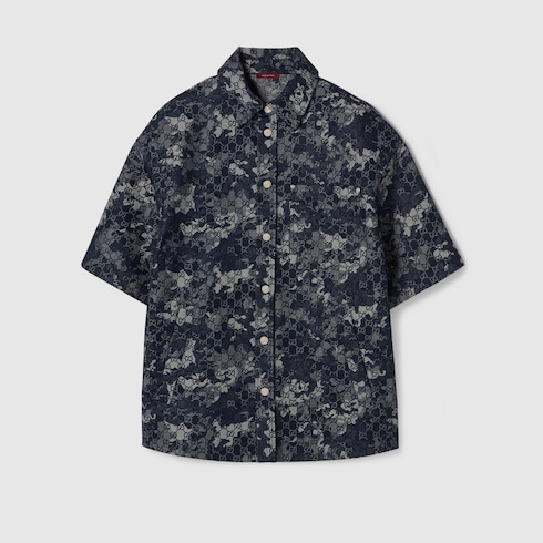 GG jacquard denim shirt