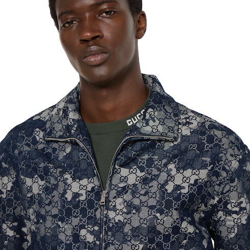 Veste en denim à jacquard GG