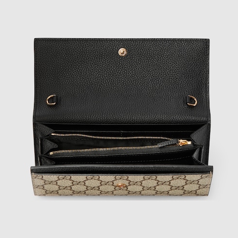 GG Marmont bi-color wallet on chain