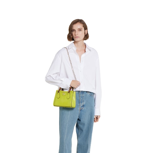 Bolso tote Gucci Diana de lagarto pequeño