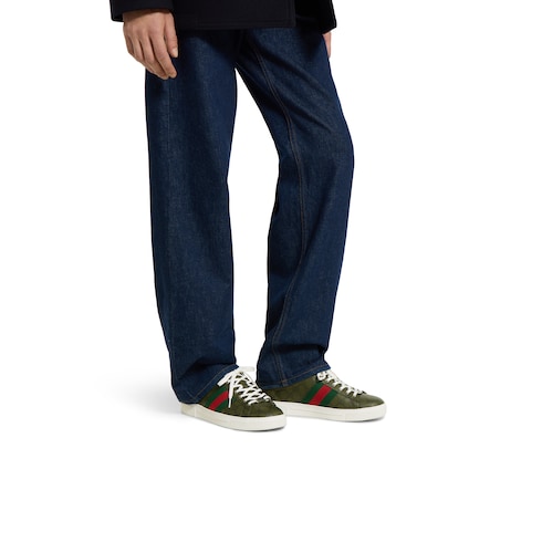 Sneaker Gucci Ace uomo con dettaglio Web