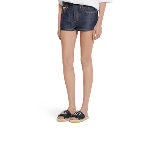 Women's espadrille with crystal Interlocking G