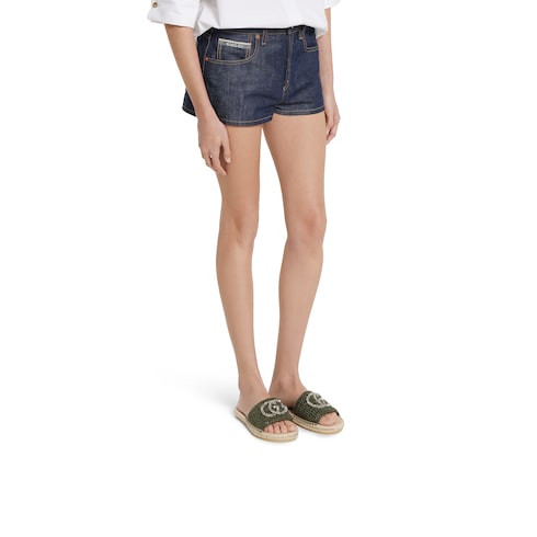 Women's espadrille with crystal Interlocking G