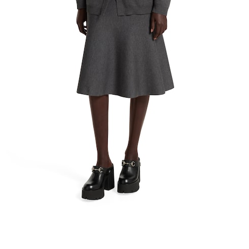 Mules compensées avec détail Mors pour femme