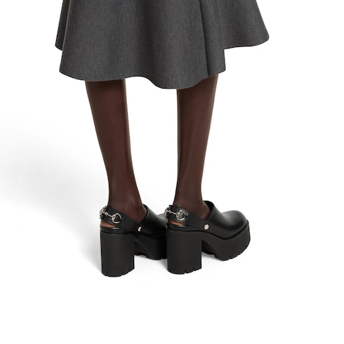 Mules compensées avec détail Mors pour femme