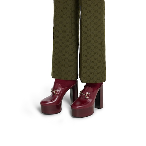 Women's platform mule with Horsebit