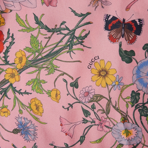 Hemdkleid aus Seidentwill mit Print