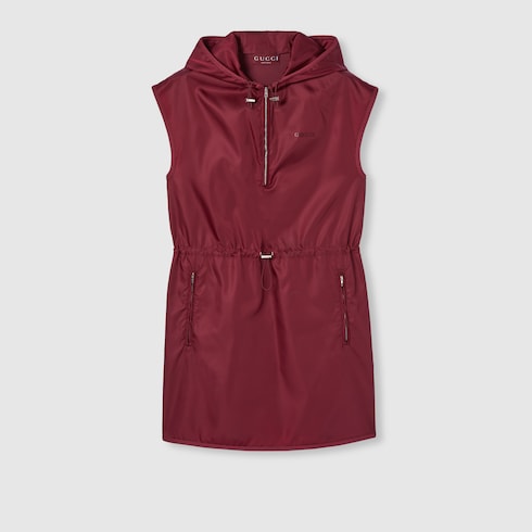 Fine nylon dress with logo
