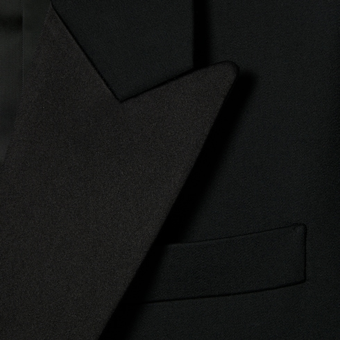 Double wool and satin coat