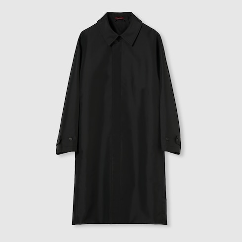 Technical poplin coat