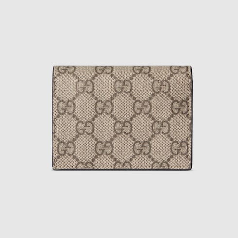 Bi-colour GG Marmont card case wallet
