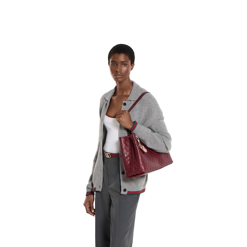 Borsa shopping GG Emblem misura grande