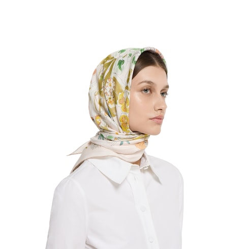 Printed silk carré